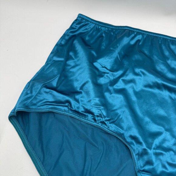 Vintage 90's Lane Bryant Intimat Shiny Satin High Leg Brief bikini Panty glossy - Picture 3 of 16